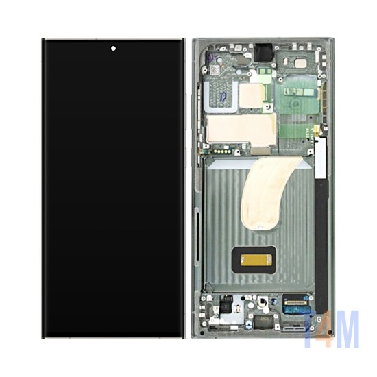 Touch+Display com Frame Samsung Galaxy S23 Ultra 5g/S918 6.1" Service Pack (GH82-30465C/30466C) Verde